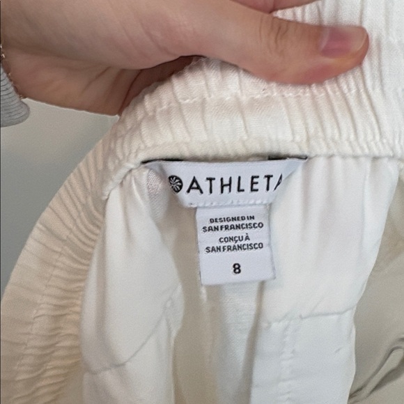 Athleta Retreat Linen Jogger - White - size 8 Medium NWT - Picture 9 of 11